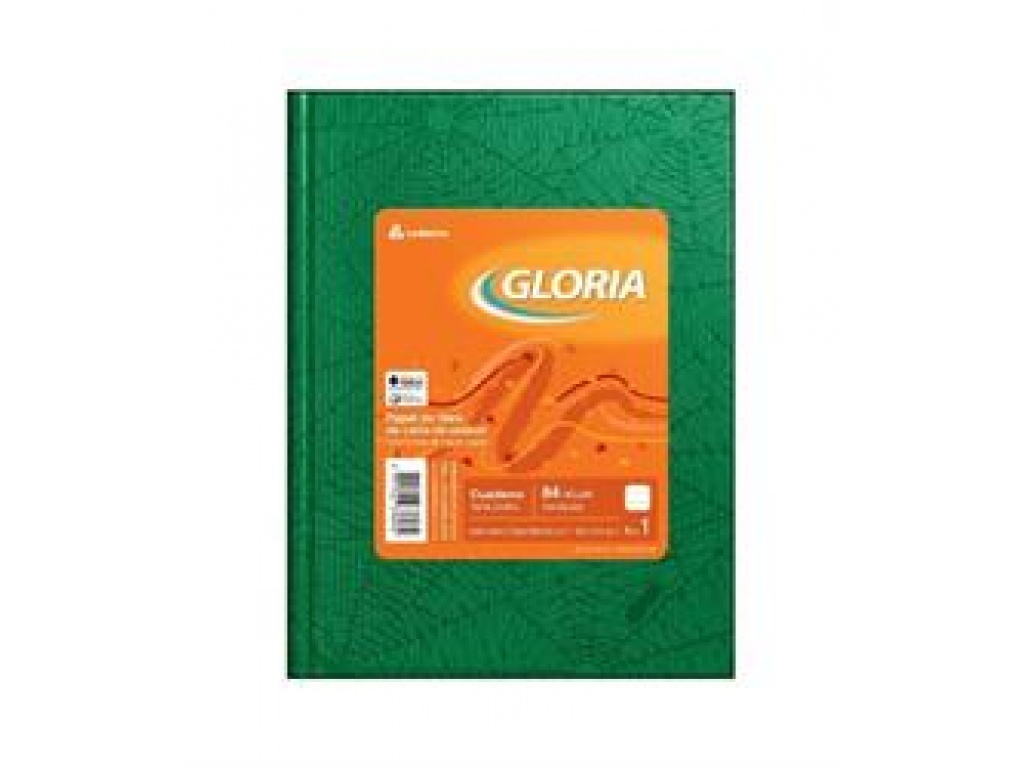 CUADERNO RAYADO GLORIA TAPA DURA VERDE 84 HOJAS