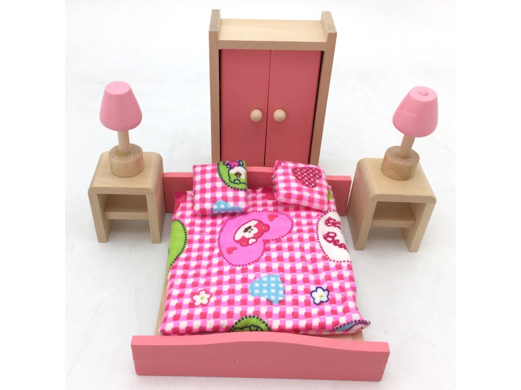 MUIEBLES PARA MUECA DORMITORIO INFANTIL 9 P