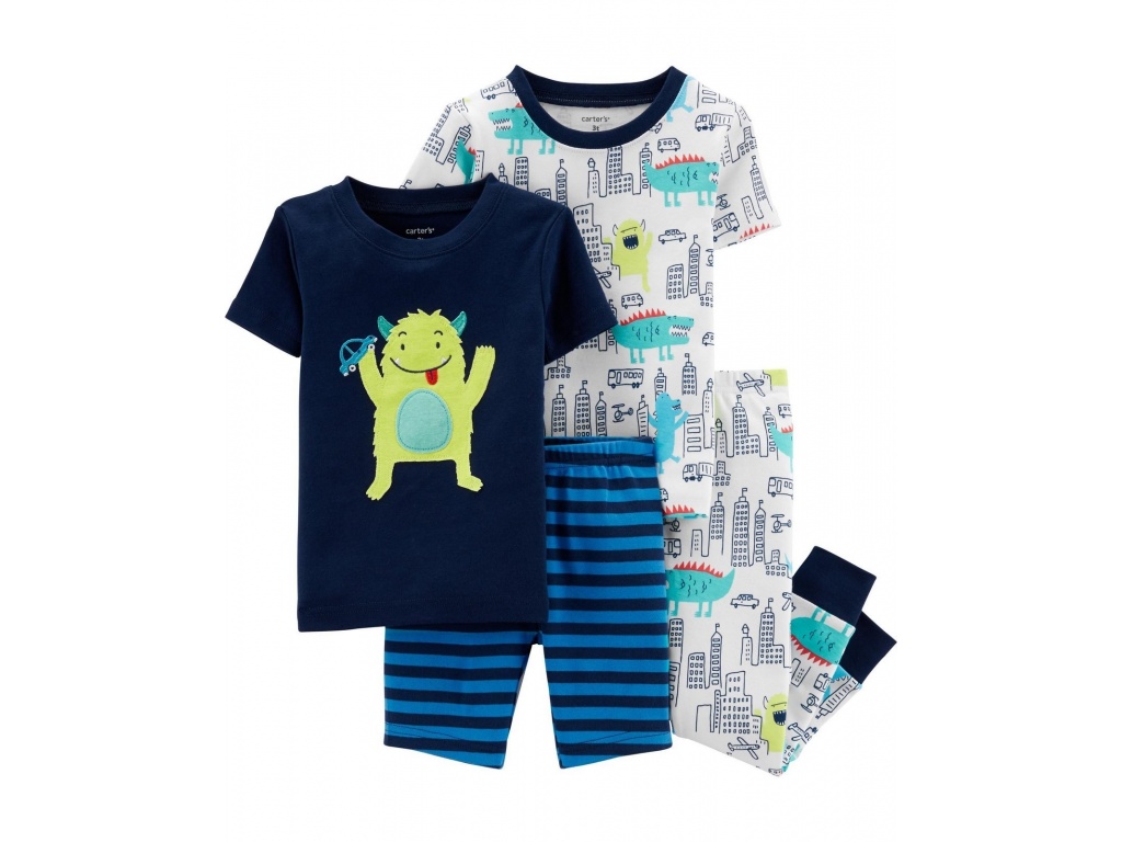 PACK X2 PIJAMAS CARTERS ALGODON MONSTERS 2T