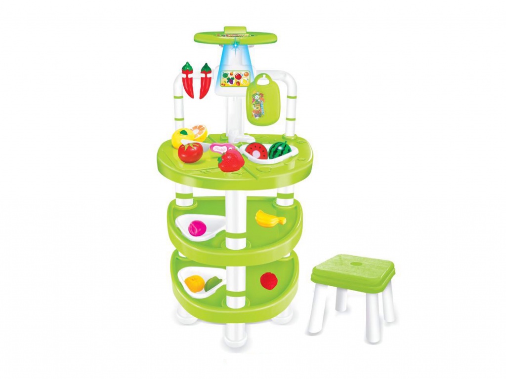 JUEGO FRUTAS Y VERDURAS 3 PISOS CON BANCO ML-1055