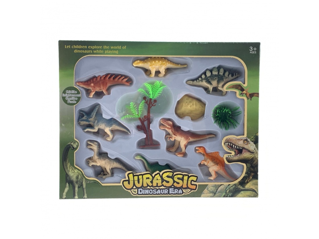 DINOSAURIOS X 8 CON ACCS EN CAJA