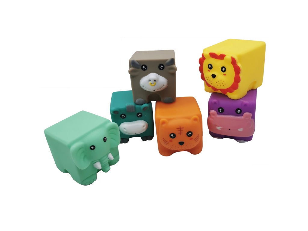 ANIMALES GOMA CHIFLE CUBO X 6 BOLSA