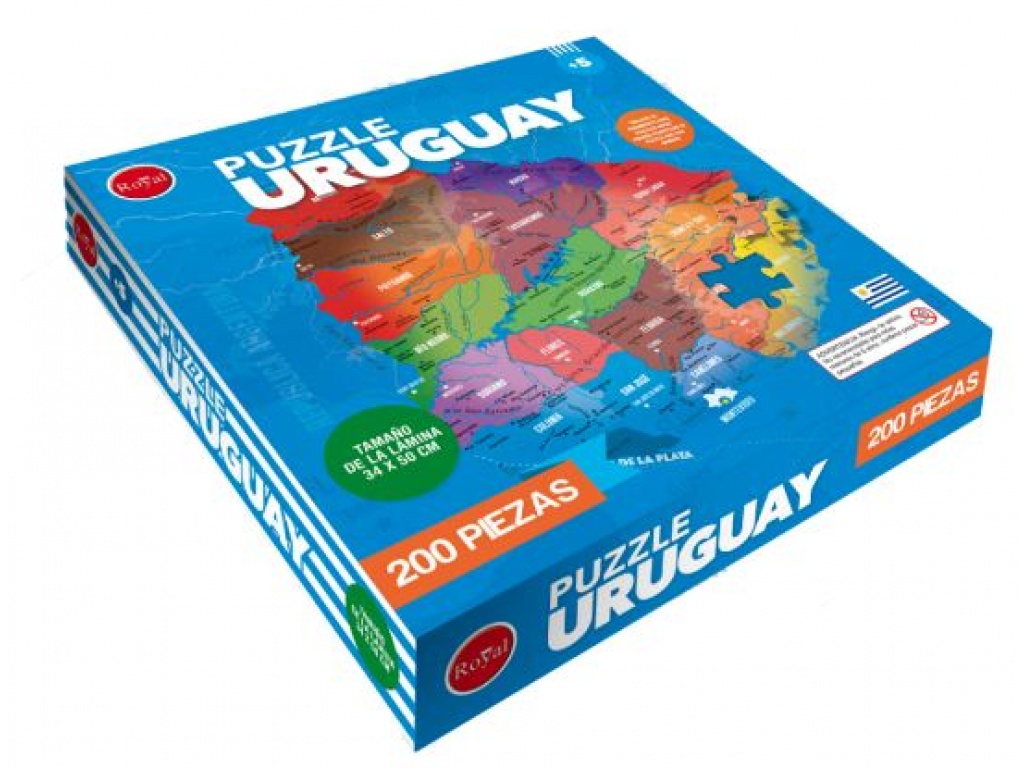 Juego de Mesa Puzzle Mapa Uruguay Royal