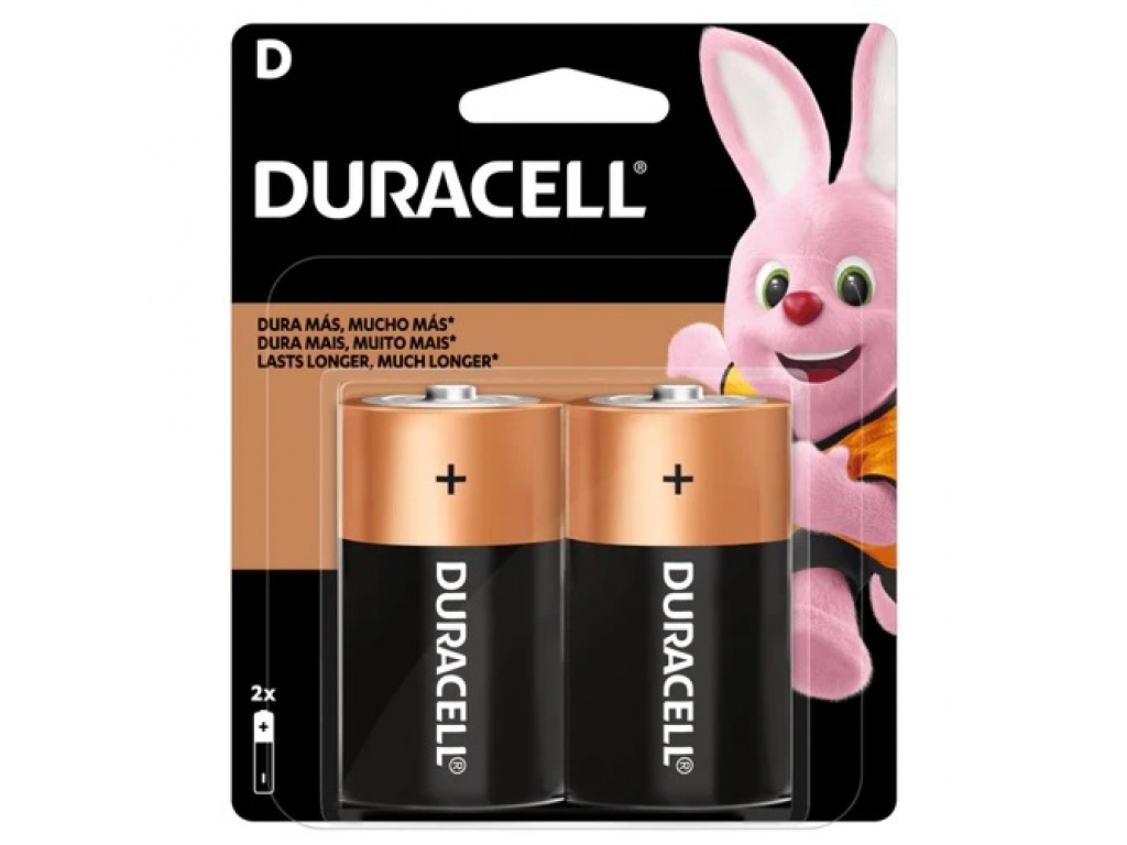 PILA ALCALINAS DURACELL GRANDES X 2 UNIDADES