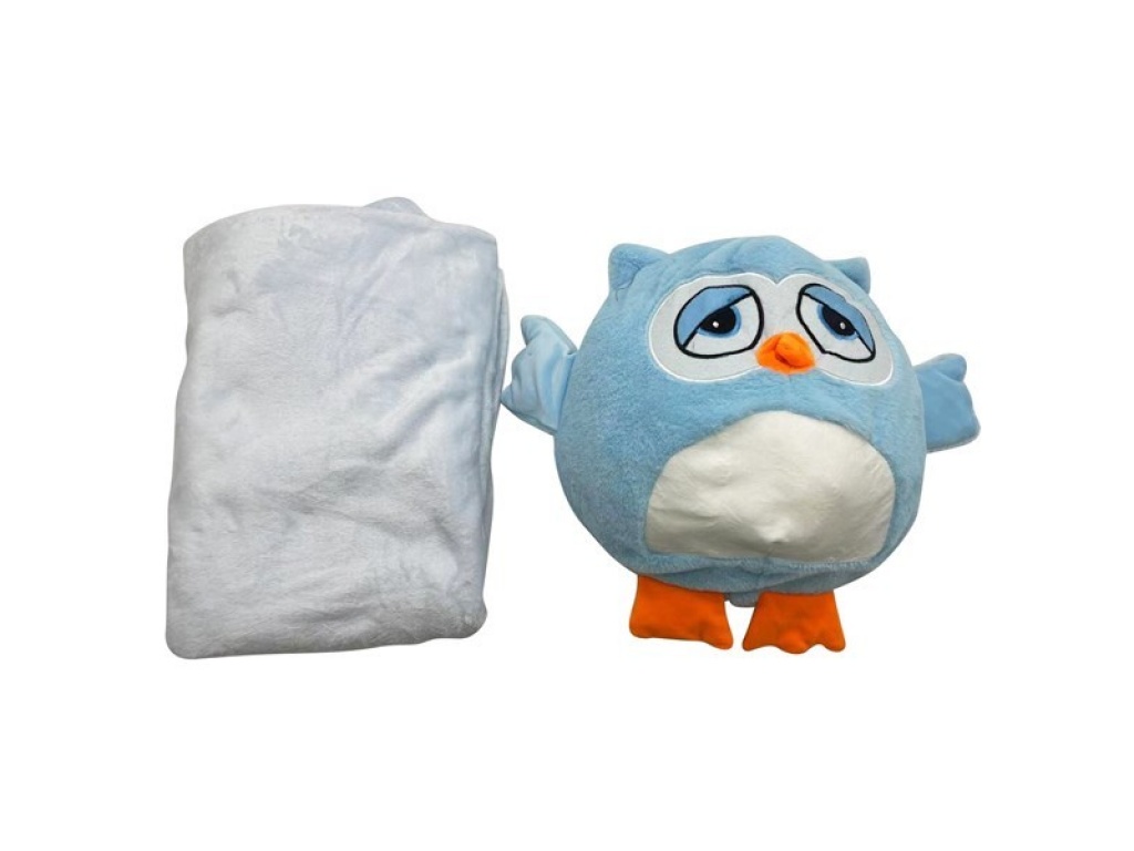 PELUCHE BUHO CON MANTA PARA BEBE