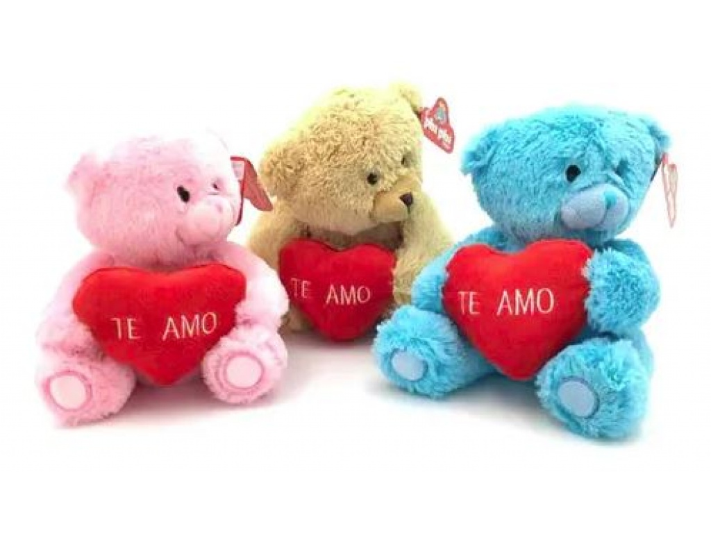 PELUCHE OSO SENTADO  CORAZON TE AMO PHI PHI 200007