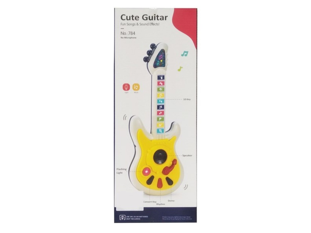 GUITARRA CON MICROFONO LUZ SONIDO 3AA 0064