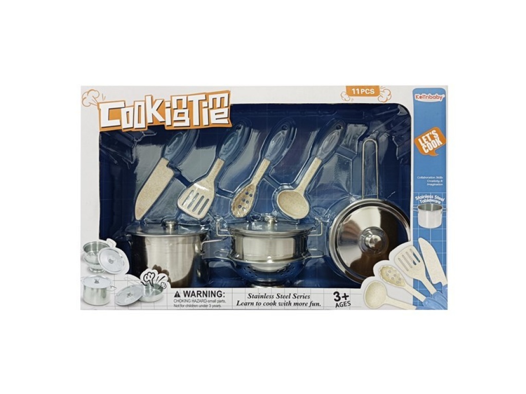 SET COCINA OLLA METAL 11 PIEZAS CAJA 0141