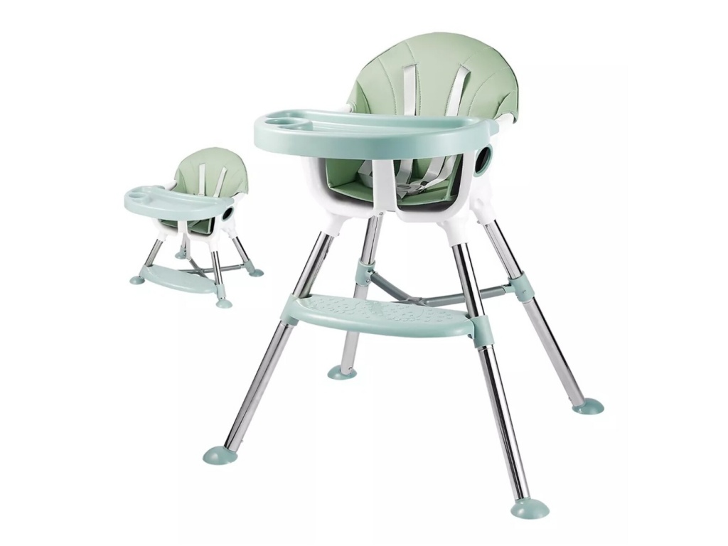 SILLA DE COMER PARA BEBE CON ALTURA REGULABLE GRIS