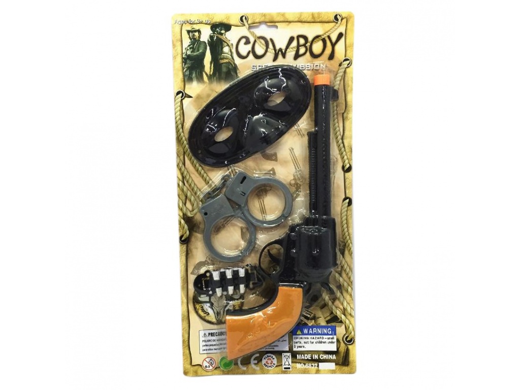 PISTOLA COWBOY MASCARA ESPOSAS