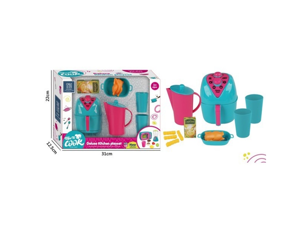 SET COCINA 7 PZAS FREIDORA JARRA 8802