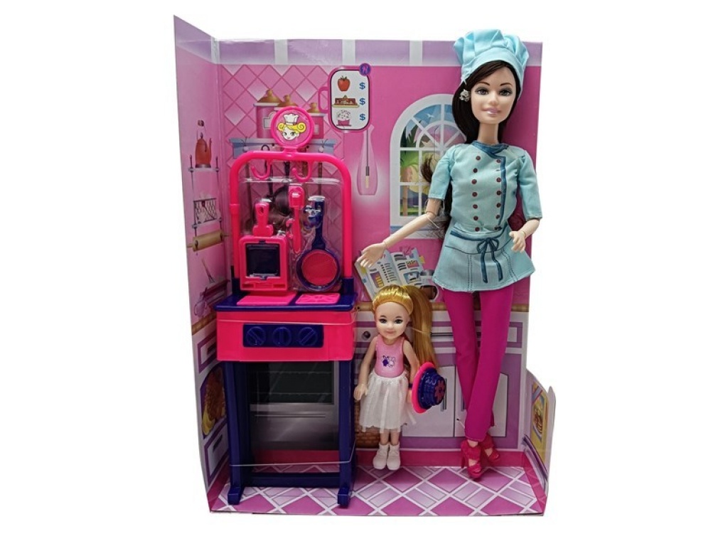 MUECA ARTICULADA CON HIJA Y ACCS COCINA CAJA 6574