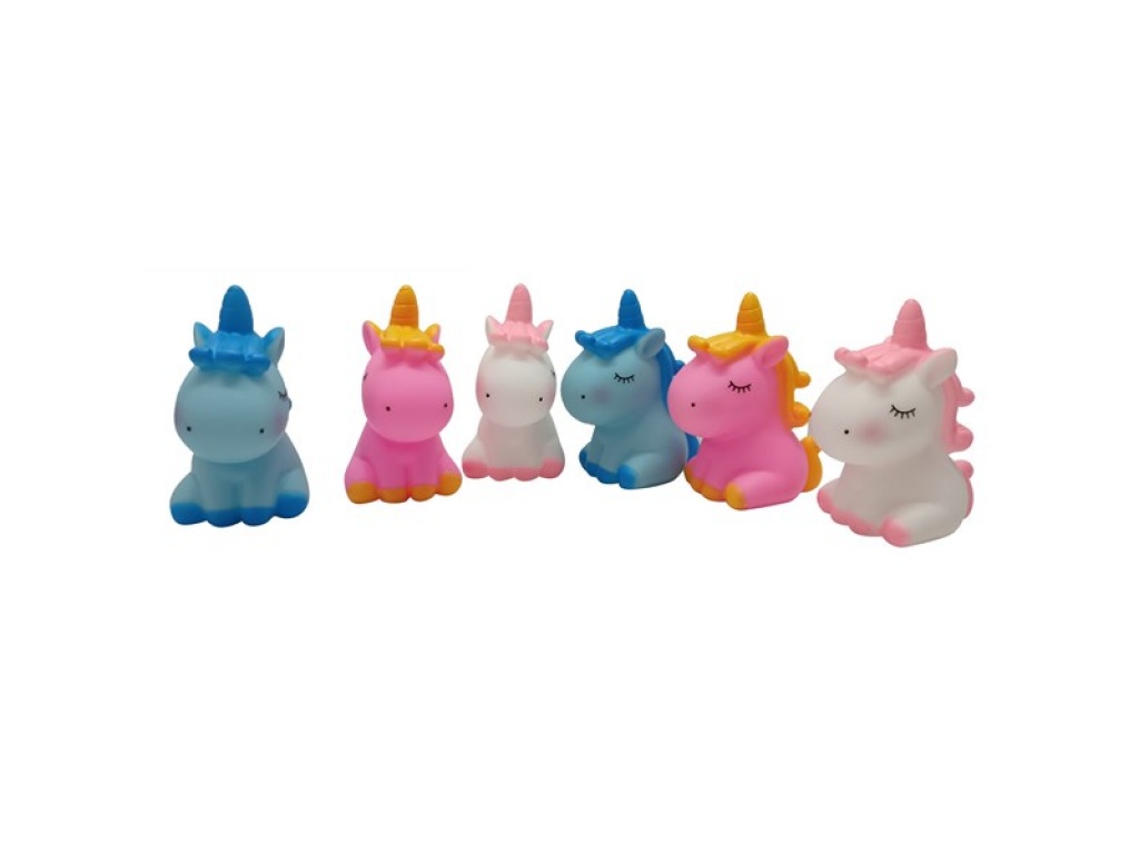 ANIMALES GOMA CHIFLE X 6 UNICORNIOS  6681