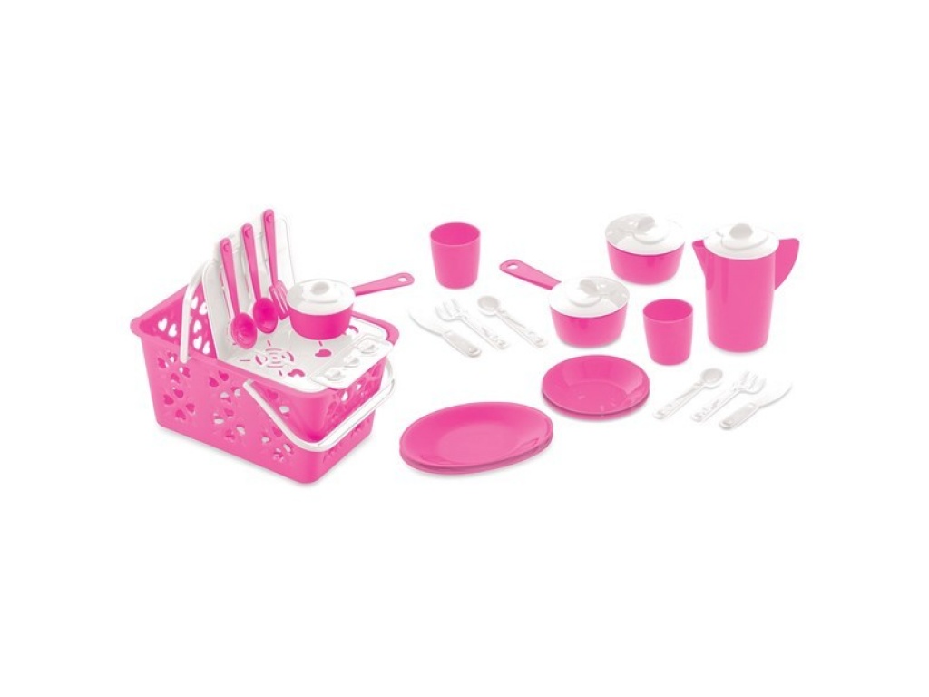 SET COCINA 19 PZAS CON CANASTO