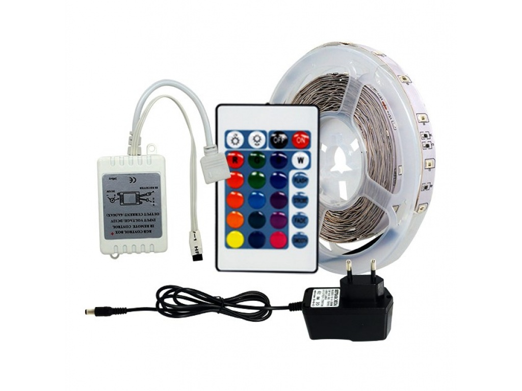 CINTA TIRA DE LUCES RGB LED 5M CON CONTROL INFRARROJO