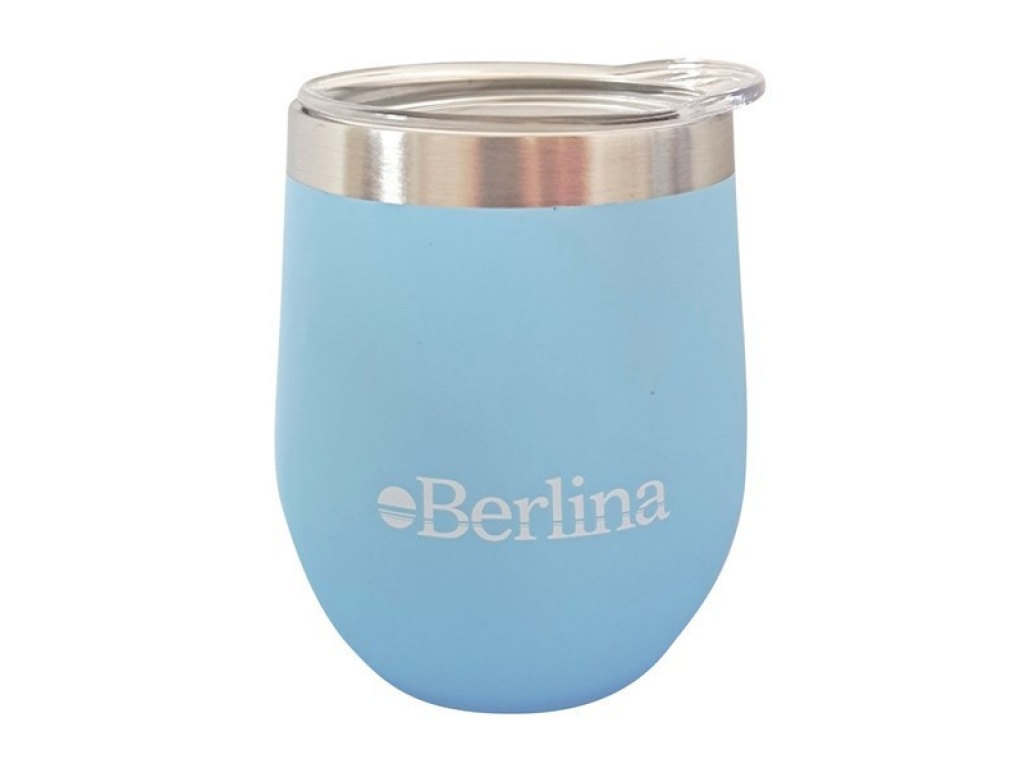 MATE BERLINA 220ML CON TAPA PASTEL CELESTE