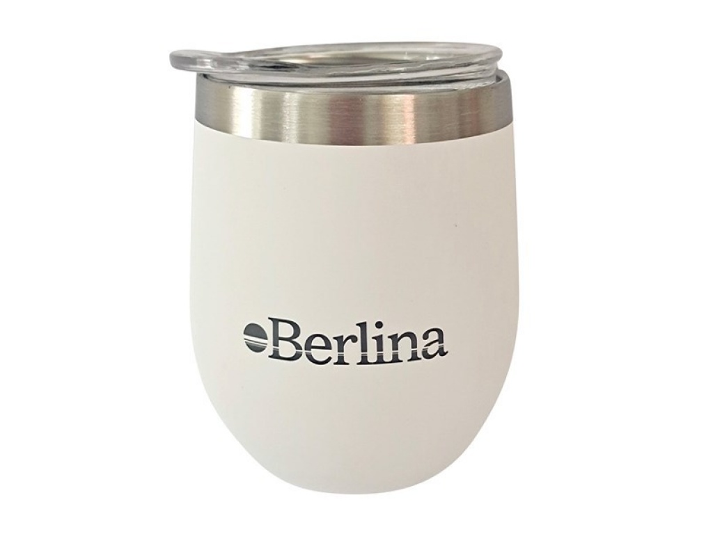 MATE BERLINA 220ML CON TAPA DOBLE PRED BLANCO