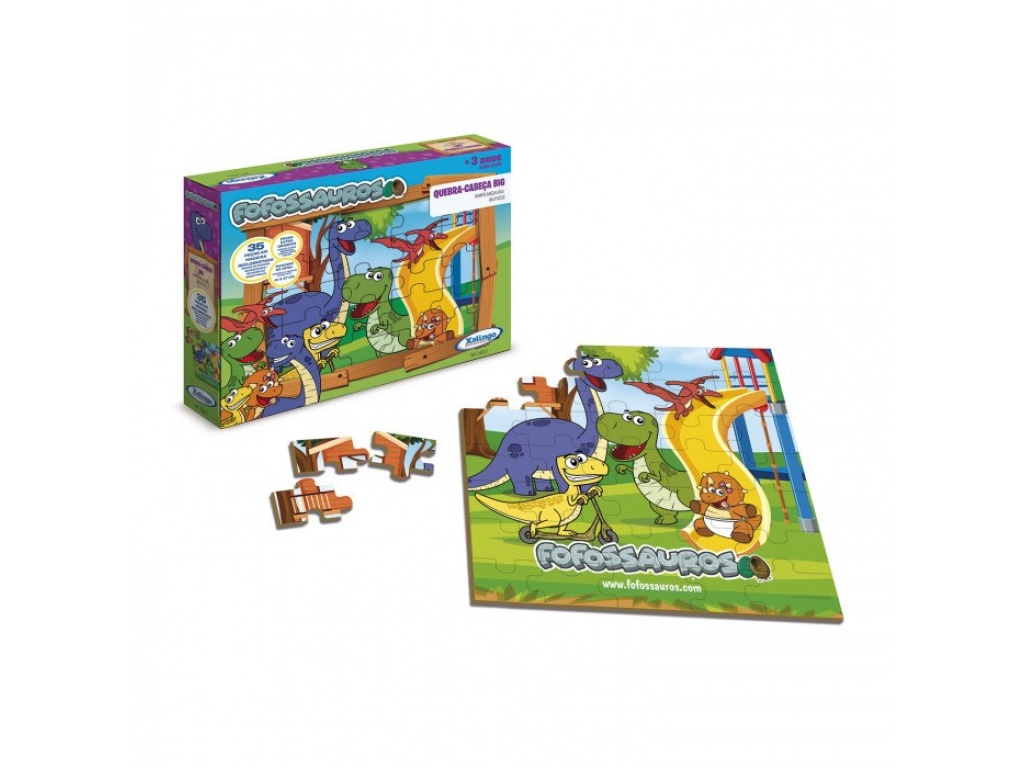 PUZZLE MADERA 35 PZAS DINOSAURIOS XALINGO