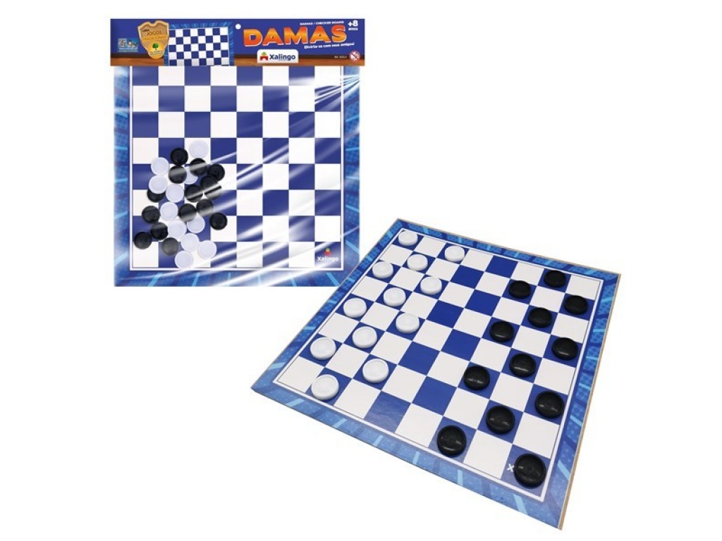 JUEGO MESA DAMAS MADERA BOLSA XALINGO 6555.4