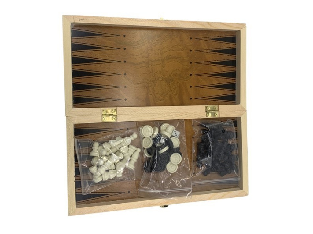 JUEGO MESA 3 EN 1 TABLERO MADERA CAJA 9062