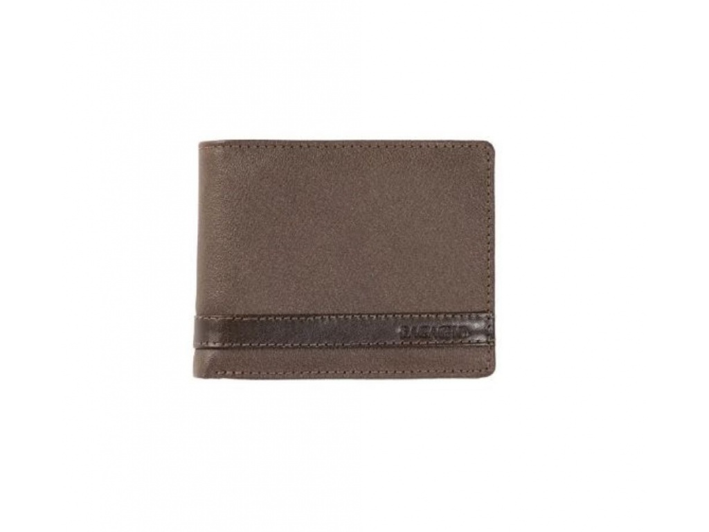 BILLETERA HOMBRE CON APLIQUE MARRON MARRON