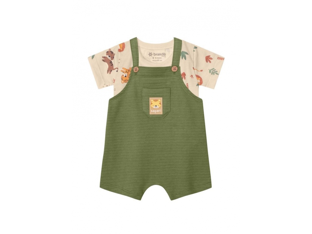 CONJUNTO BEBES CAMISETA Y ENTERITO TALLE P - 26096 BRANDILI BABY