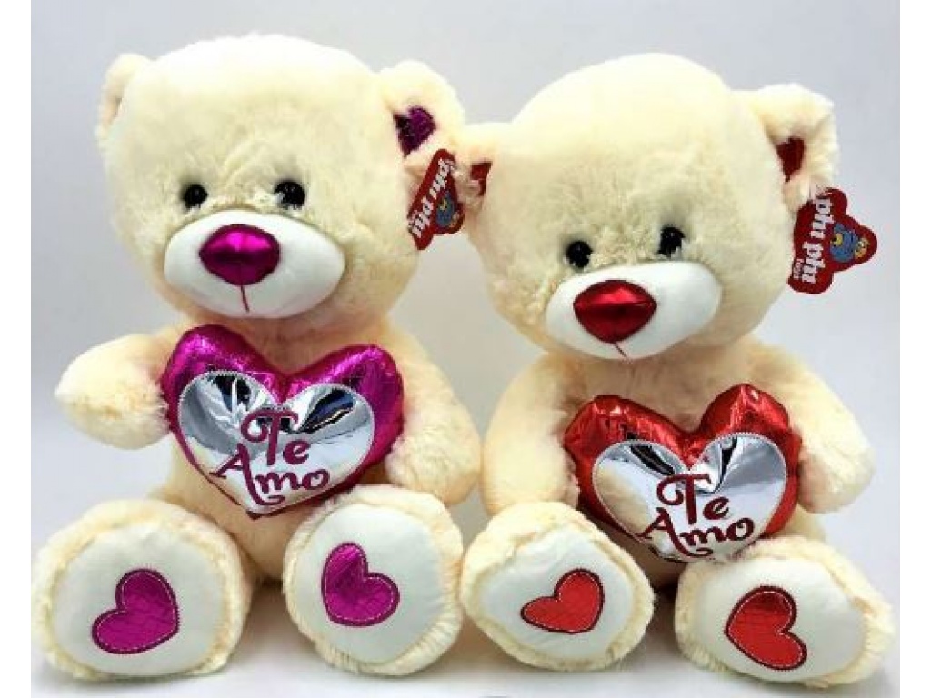 PELUCHE PHI PHI OSO 42 CM CORAZON METALIZADO