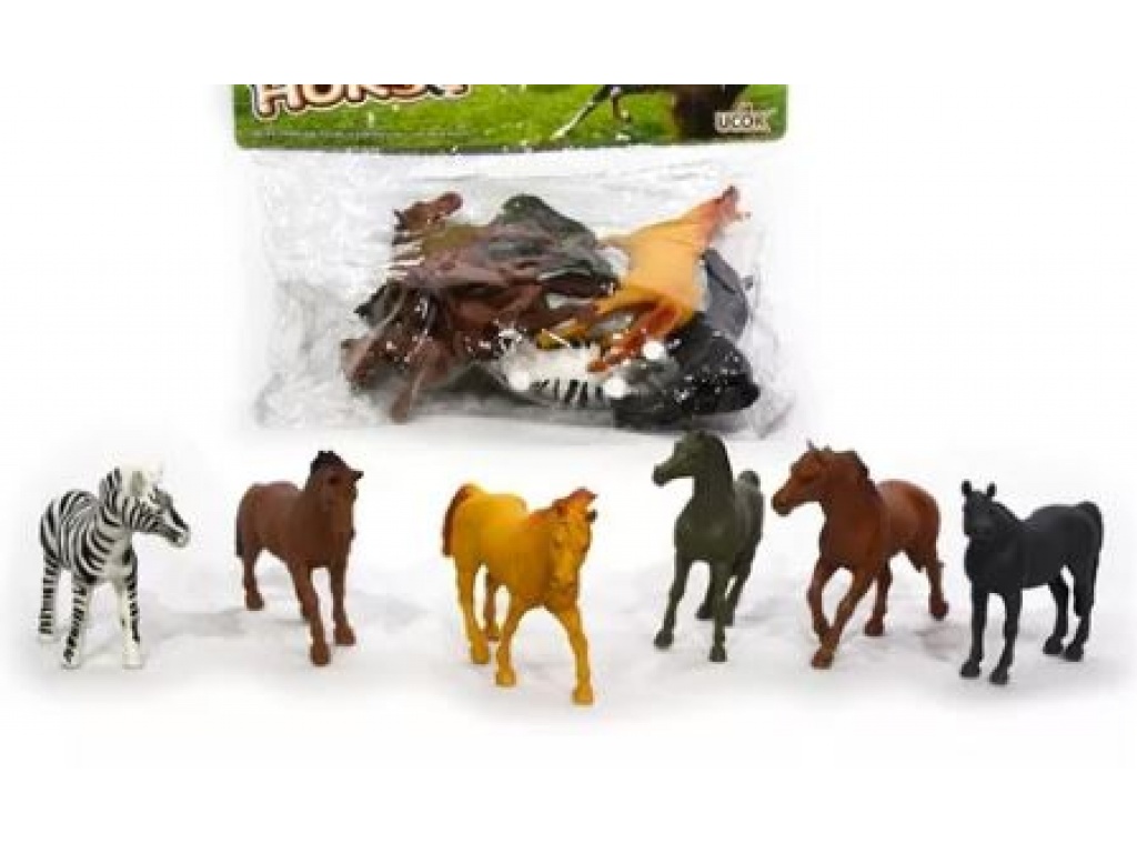 ANIMALES CABALLOS X 6 EN BOLSA