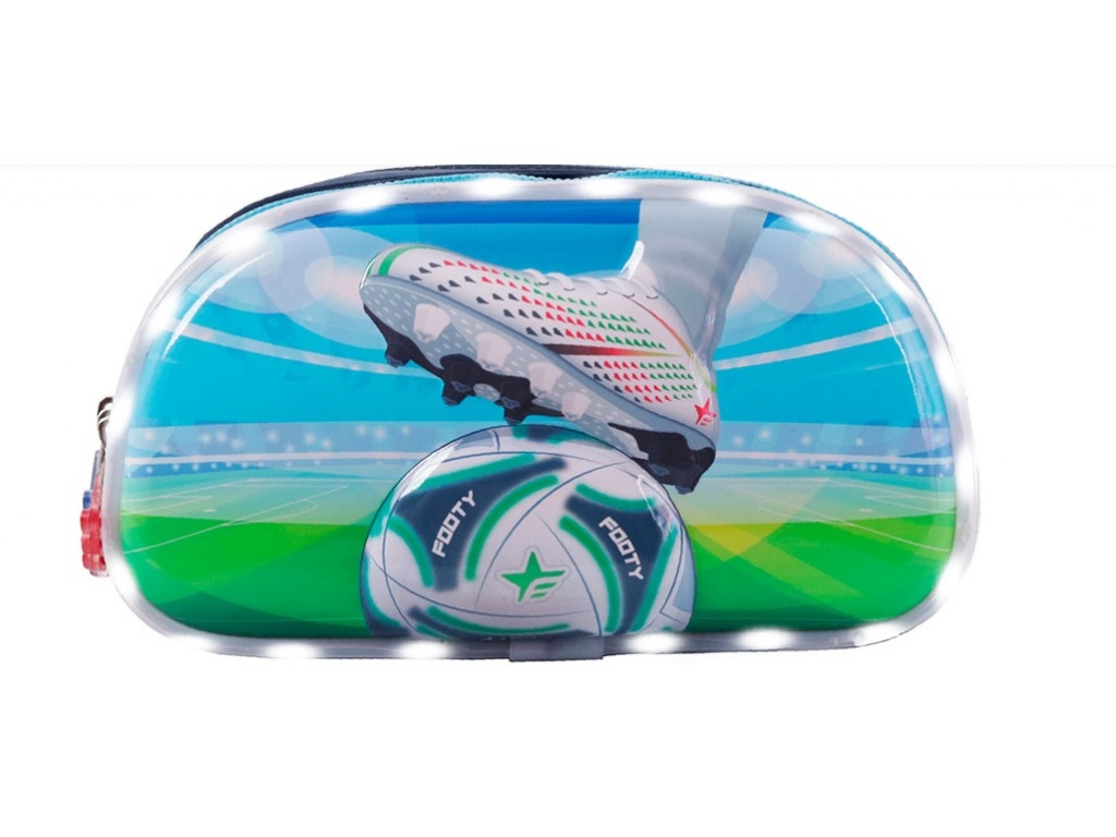 CARTUCHERA FOOTY FUTBOL C CIERRE CON LUZ LED