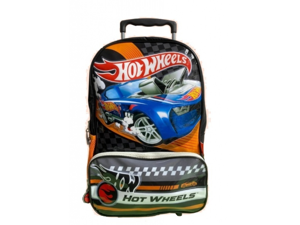 MOCHILA HOT WHEELS 17" CON CARRO