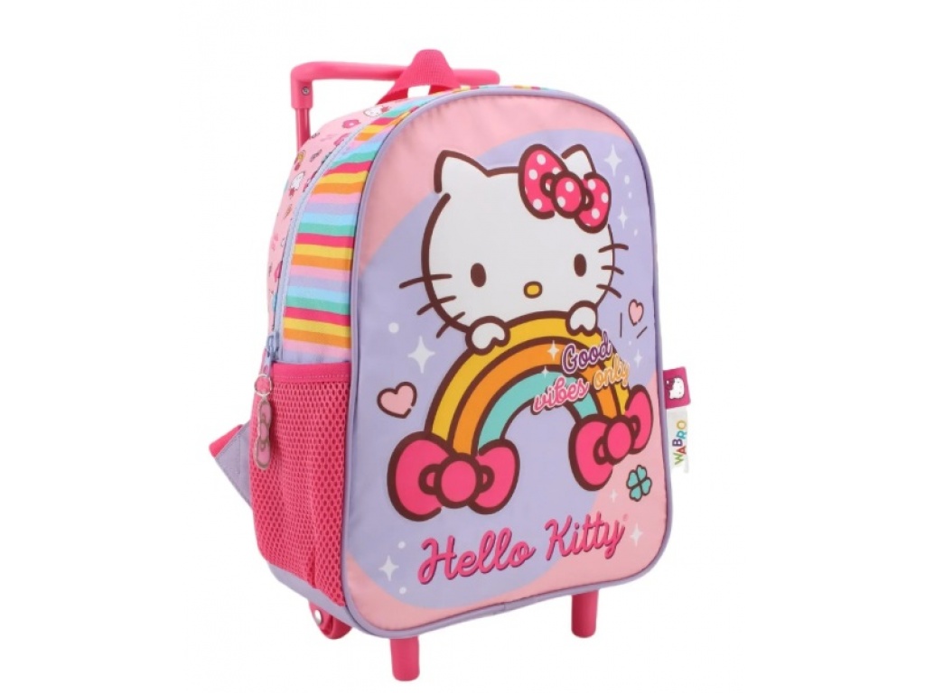 MOCHILA 12" HELLO KITTY CON CARRO