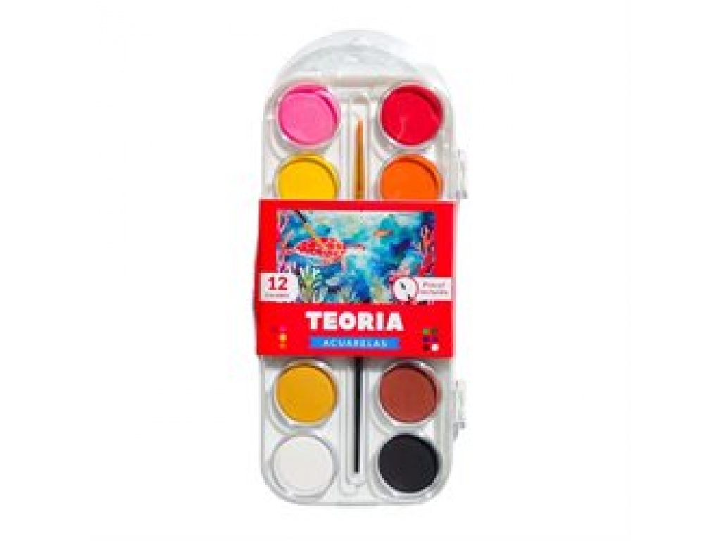 ACUARELA X 12 COLORES GRANDE TEORIA