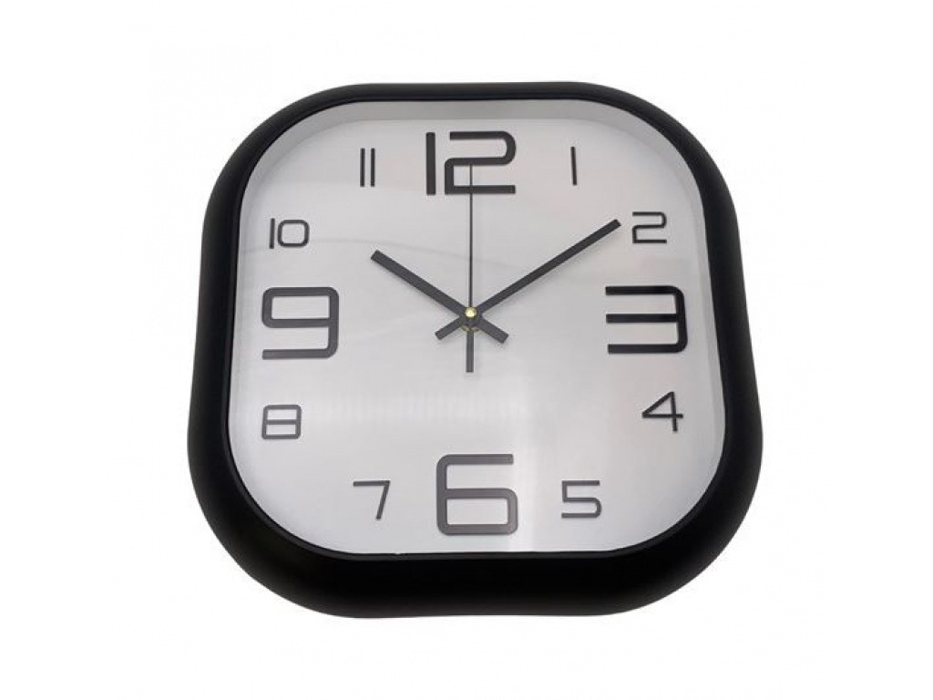 RELOJ PARED CUADRADO 30CM ARO BOMBE 5319